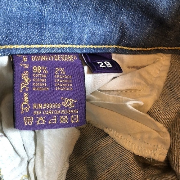 Divine Rights of Denim Envy Low Rise Distressed Wide Leg Jeans Size 29 - Picture 7 of 8